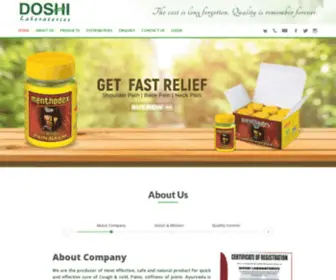 Doshilaboratories.com(Online Herbal Pharmacy To Buy Pain Relief Balm Oil) Screenshot