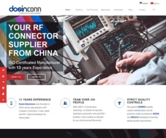 Dosinconn.com(RF Coaxial Connectors) Screenshot