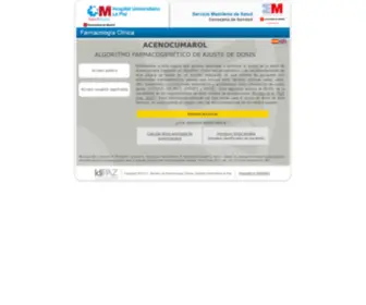 Dosisacenocumarol.com(Acenocumarol) Screenshot