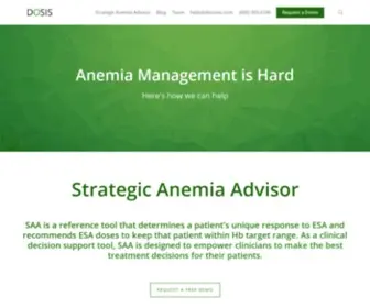 Dosisinc.com(Dosis offers dialysis clinics Strategic Anemia Advisor (SAA)) Screenshot