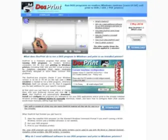 Dosprint.com(Run DOS programs on Windows 64) Screenshot