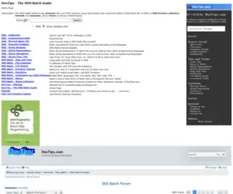 Dostips.com(The DOS Batch Guide) Screenshot