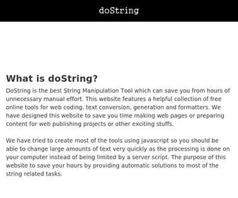 Dostring.com(Best online tool for string manipulation) Screenshot