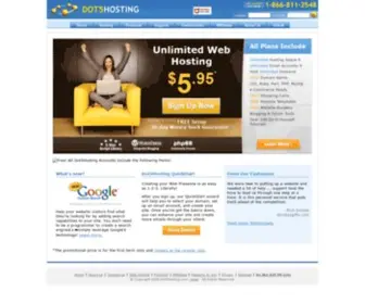 Dot5Hosting.com(Small business web hosting offering additional business services such as) Screenshot