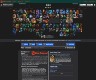 Dota2Layout.com(Dota 2 Layout) Screenshot