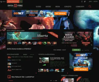 Dotafire.com(DotA 2 Builds & Guides for Hero Strategy) Screenshot