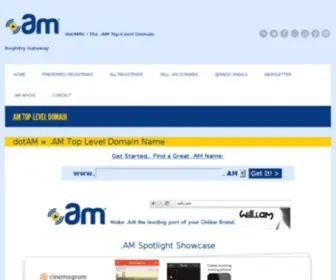 Dot.am(AM Top Level Domain Name Registry Gateway) Screenshot