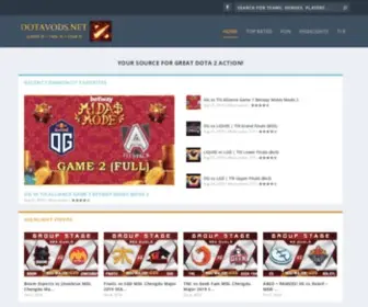 Dotavods.net(Find the best Dota Videos of all major tournaments and streams for your position) Screenshot
