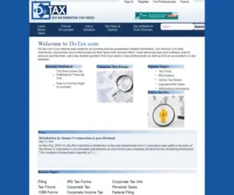 Dotax.com(Tax Information You Need) Screenshot