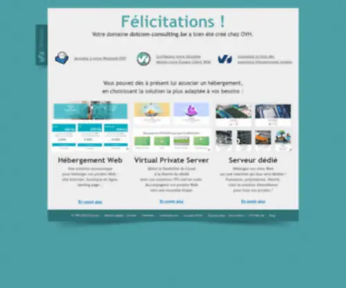 Dotcom-Consulting.be(OVH accompagne votre évolution grâce au meilleur des infrastructures web) Screenshot