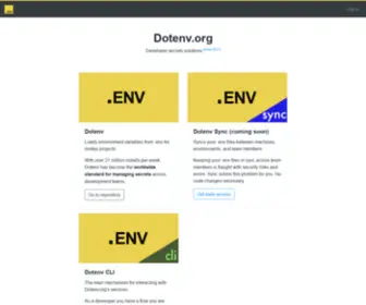 Dotenv.org(The worldwide standard for managing environment variables) Screenshot