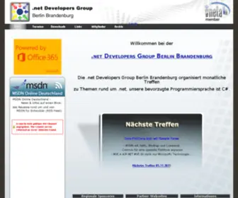 Dotnetbb.de(Net Developers Group Berlin Brandenburg) Screenshot