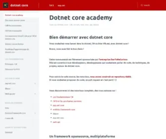 Dotnetcore-Academy.net(Tout sur dotnet core) Screenshot