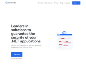 Dotnetsafer.com(Solutions and tools to guarantee the security of your .NET applications) Screenshot