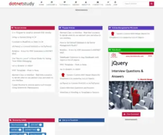 Dotnetstudy.com(Dot Net Study) Screenshot