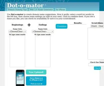 Dotomator.com(Domain Name Generator) Screenshot