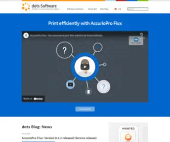 Dots-Software.com(Software solutions for digital printing) Screenshot