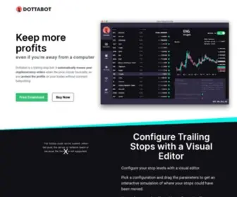 Dottabot.com(The cryptocurrency trailing stop bot) Screenshot