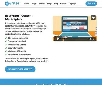 Dotwriter.com(Premium Content Marketplace) Screenshot