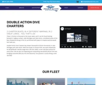 Doubleactiondivecharters.com(#1 Lake Michigan Dive Charters) Screenshot
