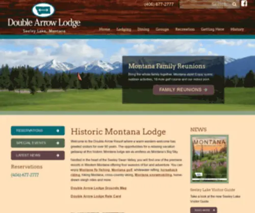 Doublearrowlodge.com(Montana Vacation) Screenshot