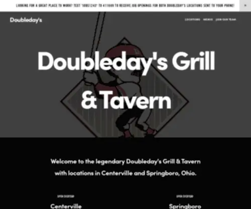 Doubledaysgrill.com(Doubleday's Grill & Tavern) Screenshot