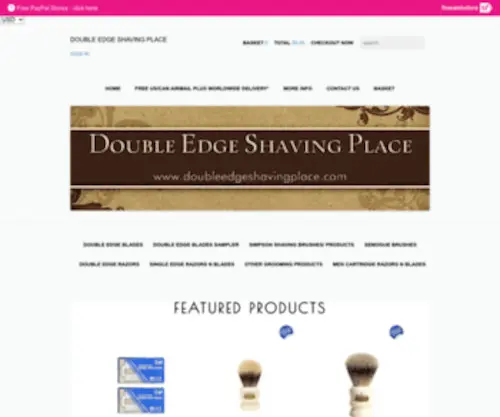 Doubleedgeshavingplace.com(Double Edge Shaving Place) Screenshot