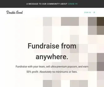 Doublegood.com(Double Good Gourmet Popcorn Fundraising) Screenshot