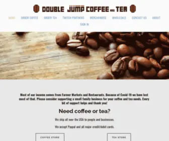 Doublejumpcoffee.com(Double Jump Coffee and Tea) Screenshot