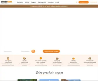 Doublesens.fr(Optez pour des vacances qui allient tourisme et développement durable) Screenshot