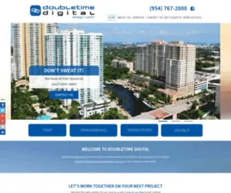 Doubletimedigital.com(Doubletime Digital was formed in 2012 by professionals in the industry and our purpose) Screenshot