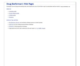 Dougb.com(Doug Beeferman's Web pages) Screenshot