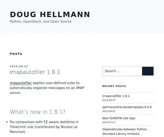 Doughellmann.com(Python, OpenStack, and Open Source) Screenshot