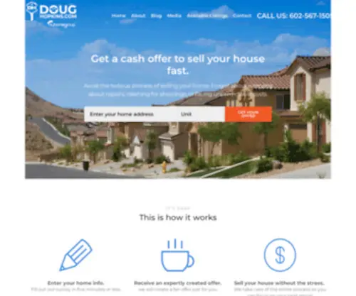 Doughopkins.com(Sell My House Fast for Cash) Screenshot