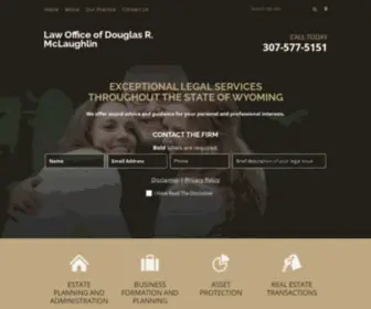 Douglasmclaughlinlawoffice.com(Wyoming Business Formation Lawyer) Screenshot