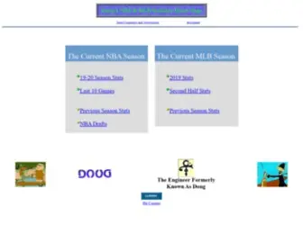 Dougstats.com(Doug's NBA & MLB Stats) Screenshot