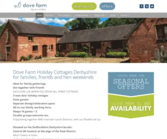 Dovefarm.co.uk(Dove Farm Holiday Cottages Derbyshire for families) Screenshot