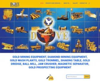 Dovemining.com(Gold Mining Equipment) Screenshot