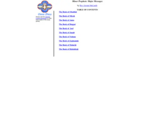 Dovepress.org(TABLE OF CONTENTS (from Swedenborg)) Screenshot