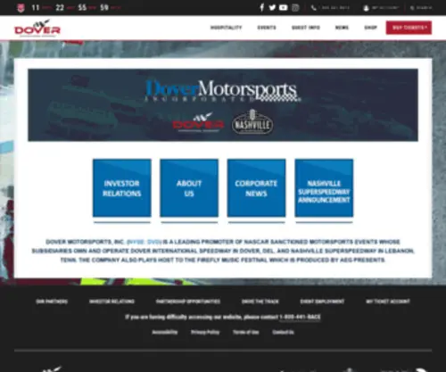 Dovermotorsports.com(Dover Motorsport) Screenshot