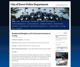 Doverpolice.org(The City of Dover Police Department) Screenshot