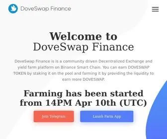 Doveswap.finance(DoveSwap Finance) Screenshot