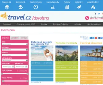 Dovolena.travel.cz(Dovolená od více jak 200 předních českých a německých cestovních kanceláří) Screenshot