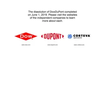 Dow-Dupont.com(DowDuPont Dissolution) Screenshot