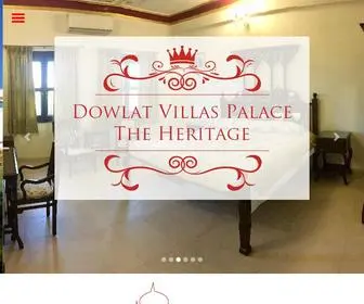 Dowlatvillaspalacetheheritage.com(Dowlat Villas Palace Heritage) Screenshot