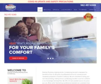 Downeyplumbing.com(Downey Plumbing Heating & Air Conditioning) Screenshot