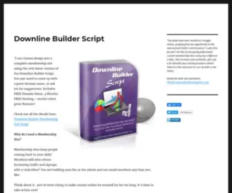 Downlinebuilderscriptpro.com(Own Membership Sites that increase your authority) Screenshot