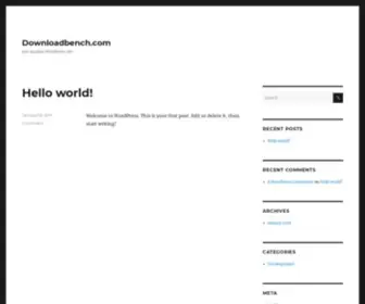 Downloadbench.com(Just another WordPress site) Screenshot