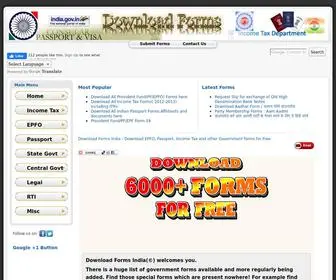 Downloadformsindia.com(Download Forms India) Screenshot