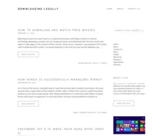 Downloadinglegally.com(A blog about legal music and video downloads) Screenshot